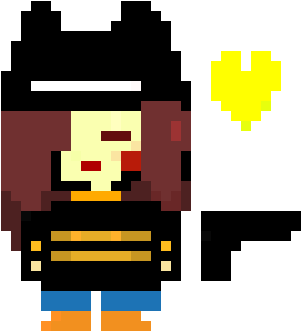 Undertale Oc Donut Steal 1 - Pixel Art (580x490)