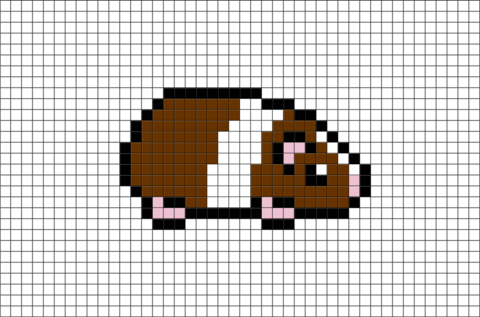 Guinea Pig Pixel Art - Pixel Guinea Pig (480x317)
