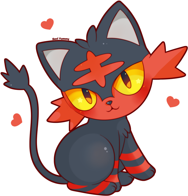 Litten New Pokemon Starter By Seviyummy-da24o9i - Pokemon Cute Litten (800x800)