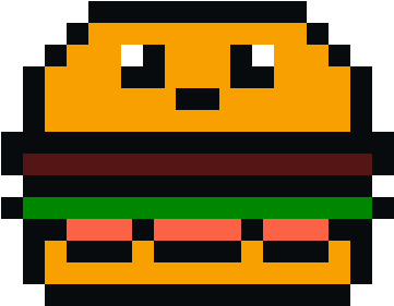 Kawaii - Pixel Art Hamburger (810x480)
