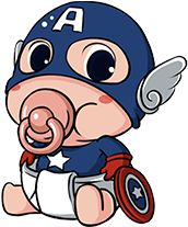 การ์ตูน Baby Captain America - Capitan America Bebe Png (500x500)