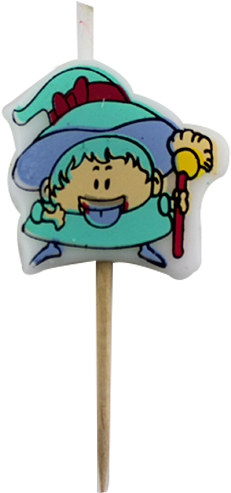 Witch Cartoon Birthday Candles B1062 - Candle (1000x1000)