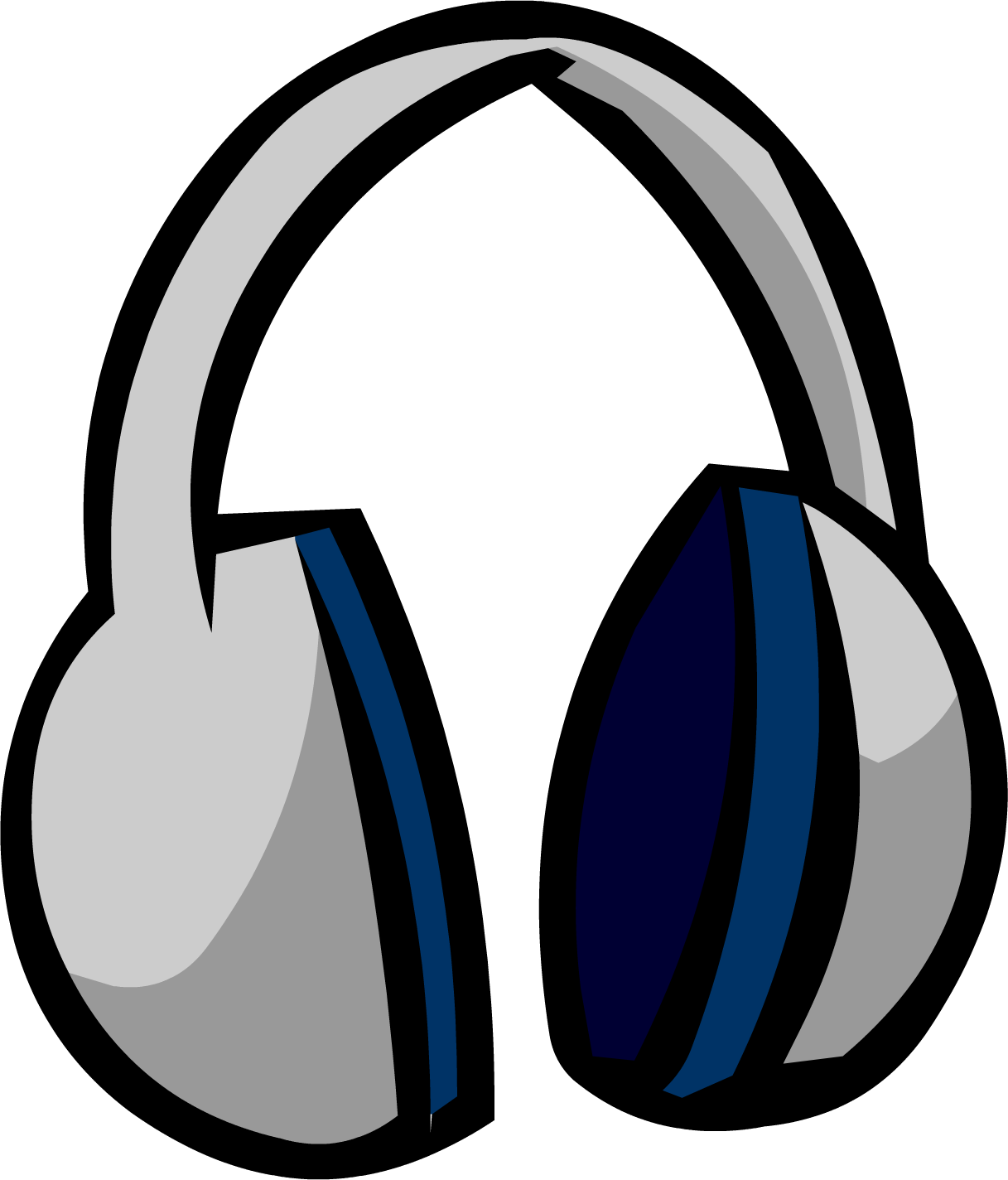 Headphones Clothing Icon Id 481 - Club Penguin Black Headphones (1217x1424)