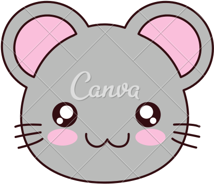 Kawaii Mouse Animal Icon Icons Canva Kawaii Mouse - Kawaii Mouse Cute (550x550)