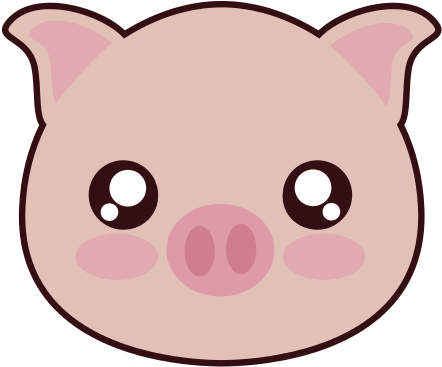 Piggy Girl - Kawaii Pig (550x550)