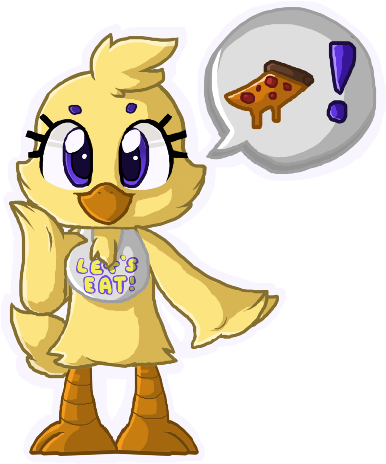 Chica The Chick By Shyshyoctavia On Deviantart - Chica Eat Pizza (827x965)