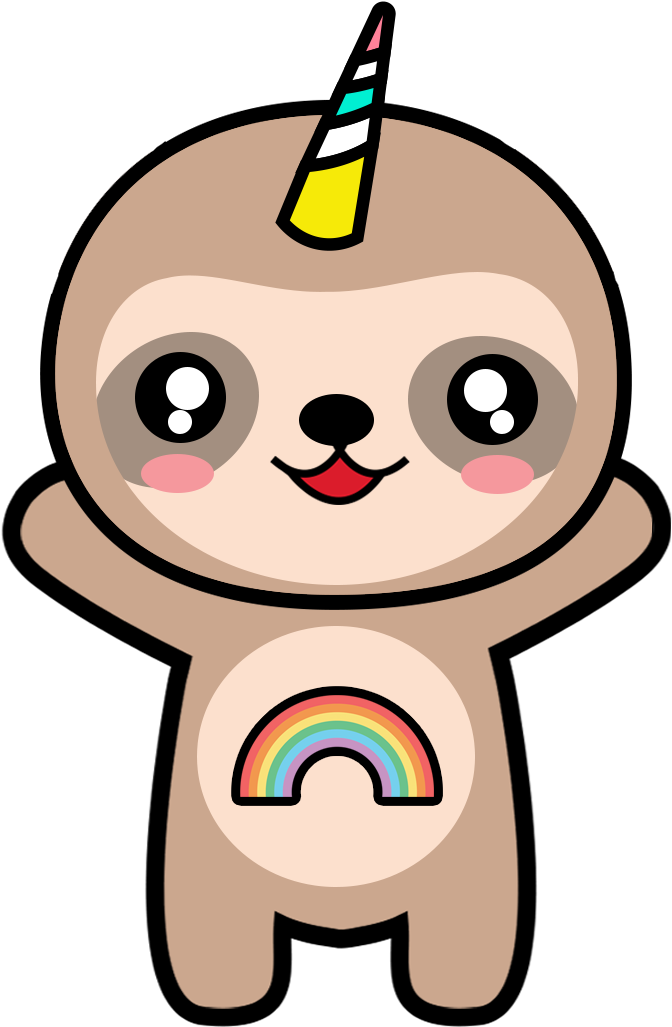 Slothicornhappy - Cute Slothicorn (800x1153)