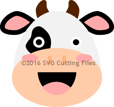 Cow Head Svg (397x371)