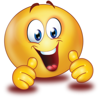 Turn In Genius Hour Slides - Excited Smiley Emoji (384x384)