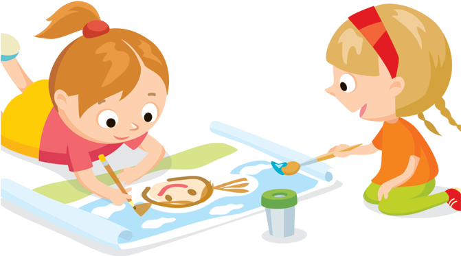 Different Strokes For Different Folks - Children Painting Clipart (670x415)