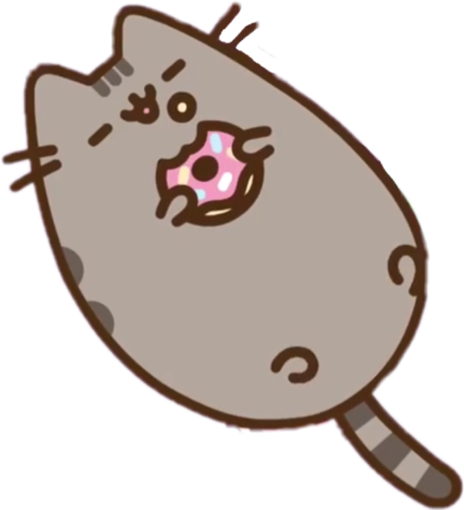 Report Abuse - Pusheen Eating A Donut (768x1024)