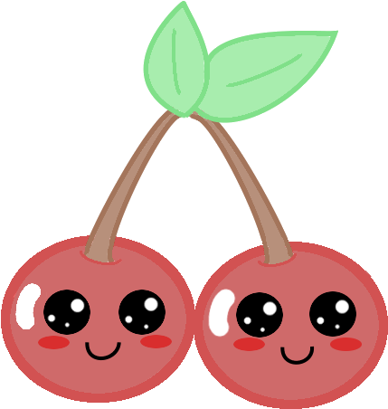 Kawaii Cherries By Dr53 - Kawaii Cherry Png (640x600)
