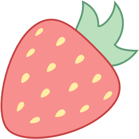 The Gallery For > Cute Strawberry Clipart Png - Pink Strawberry Vector Png (800x600)