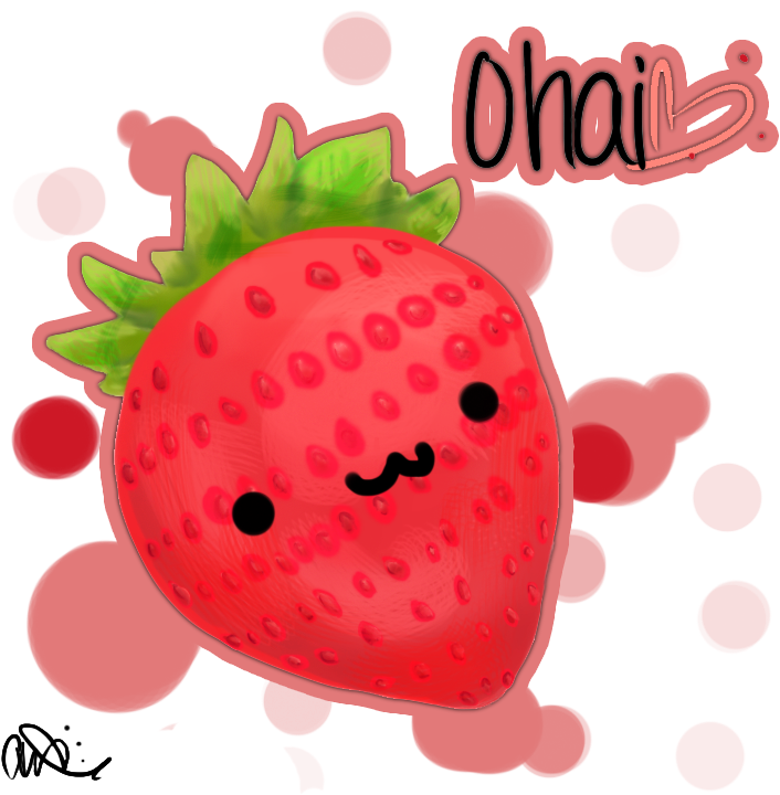 Drawn Pineapple Chibi - Cute Strawberry Drawing (720x720)