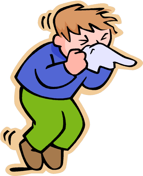 Common Cold Cough Nasensekret Clip Art - Have A Cold Cartoon (489x609)