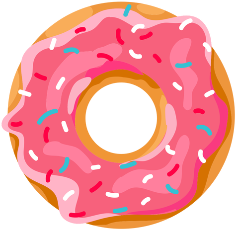 Strawberry Doughnut With Sprinkles Transparent Png - Transparent Background Donut Clipart (512x512)