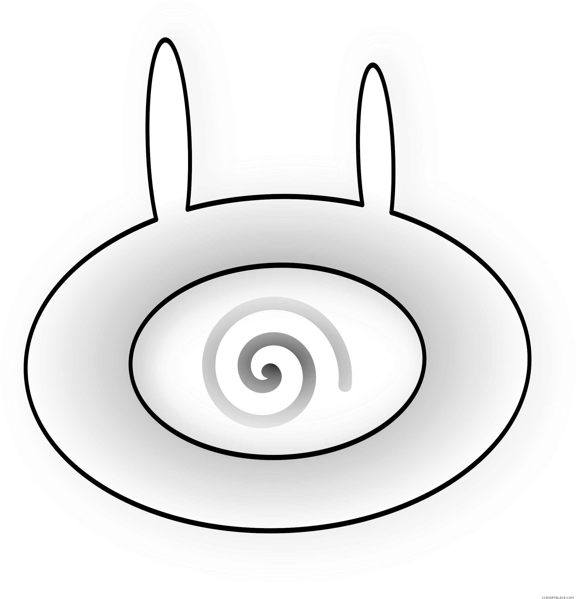 Bunny High Quality Animal Free Black White Clipart - Clip Art (2400x2400)