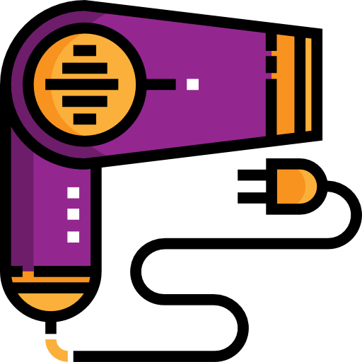 Hair Dryer Free Icon - Emoticon Secador De Pelo (512x512)