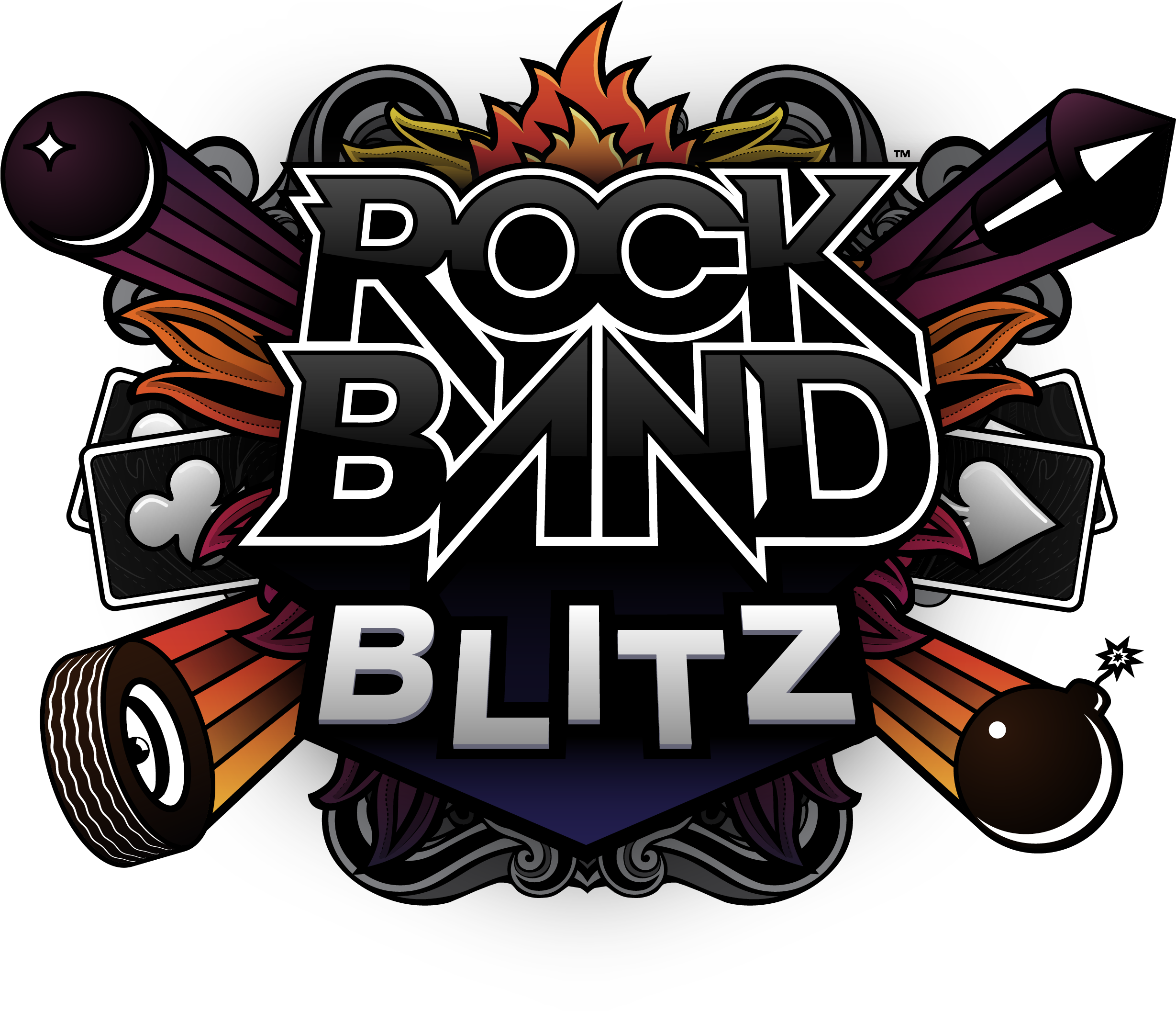 Rock Band Png Hd - Rock Band Blitz (2457x2214)