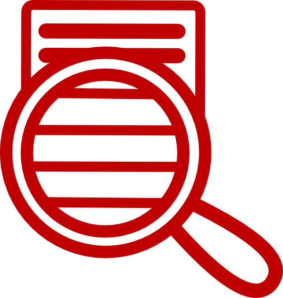 Magnifying Glass Png Red (570x599)