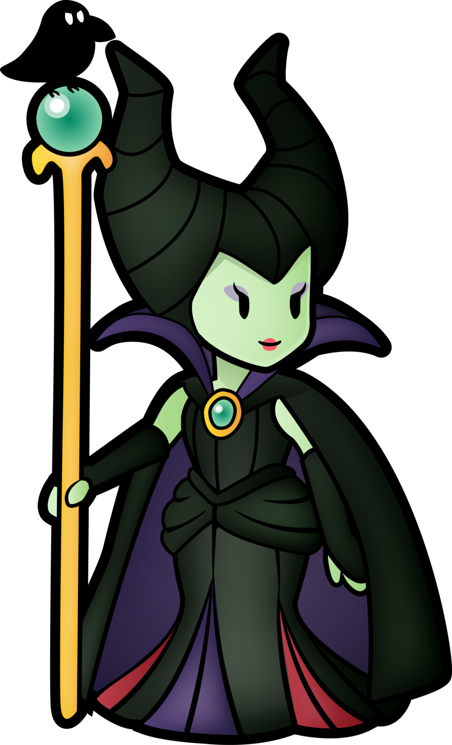 Paper Maleficent By ~decapitated-kittens On Deviantart - Super Paper Mario Villains (900x1482)