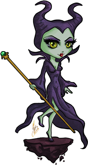 Maleficent Chibi By Himenaya - Cartoon (500x647)
