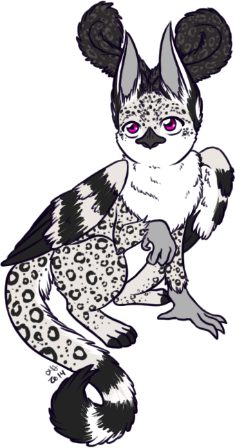 Chibi Snow Leopard Moth Gry By Kikilime - Chibi Snow Leopard (340x647)