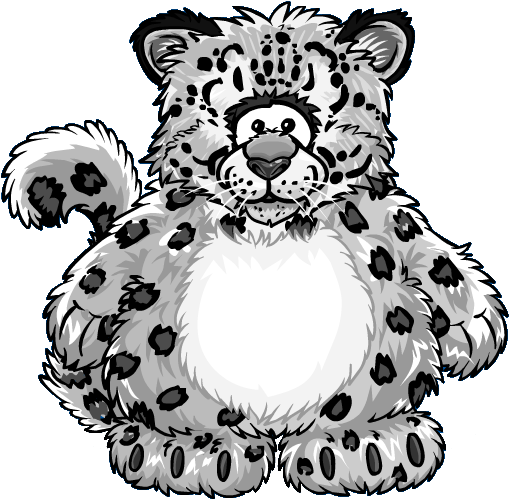 Snow Leopard Costume From A Player Card - Club Penguin Snow Leopard (537x521)