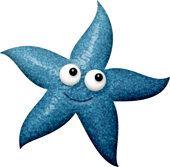 Clip Art A - Happy Blue Star Fish Clip Art (543x533)