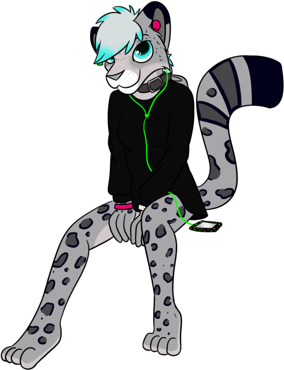 Snow Leopard Fursona - Minecraft Snow Leopard Skin (636x800)