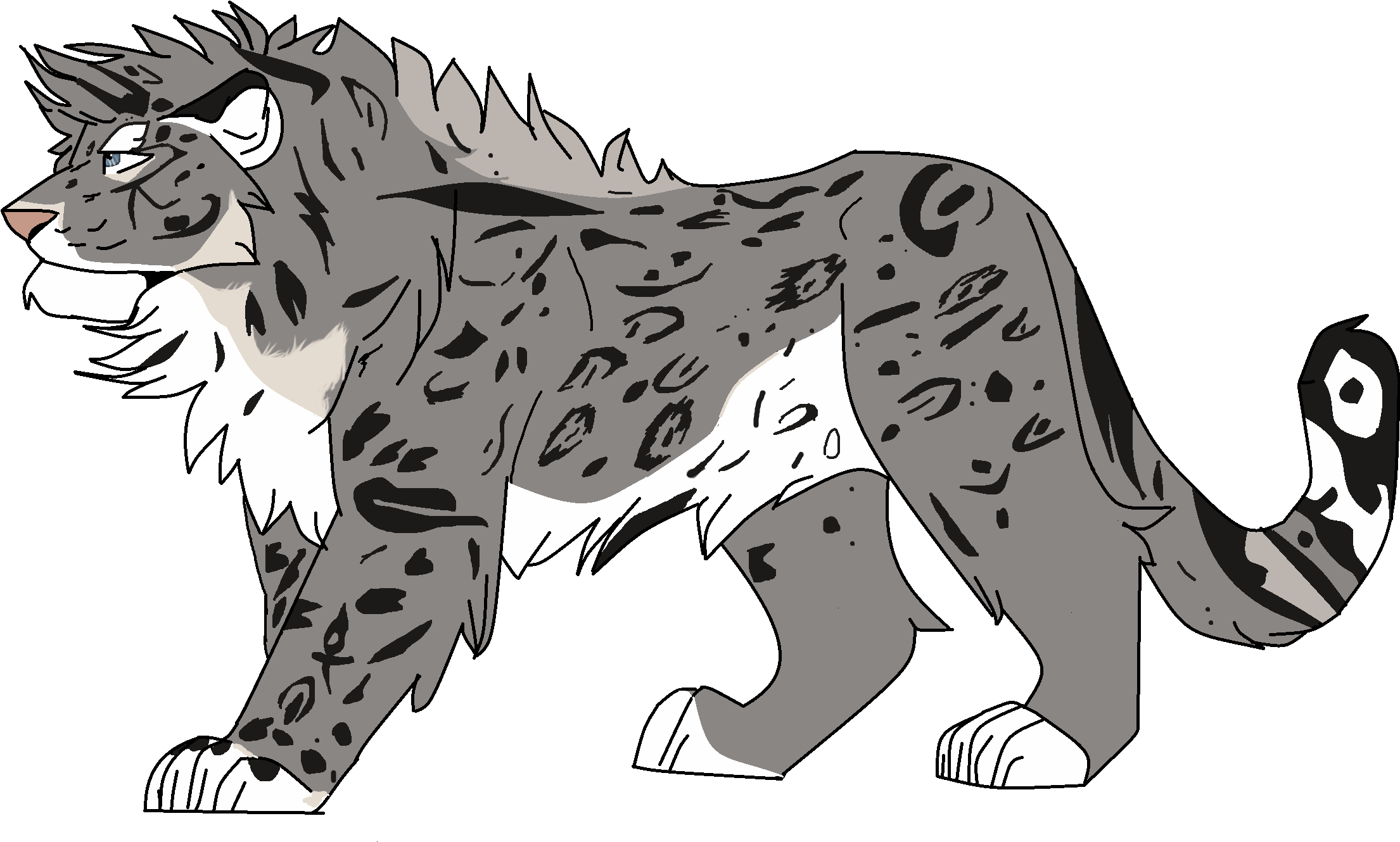 Drawn Snow Leopard Simba - Lion King Snow Leopard (2388x1420)