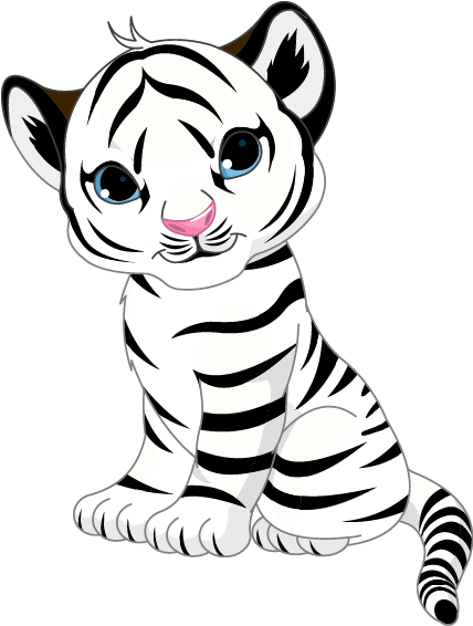 Baby Snow Leopard Drawing For Kids - Baby Tiger Coloring Pages (800x800)