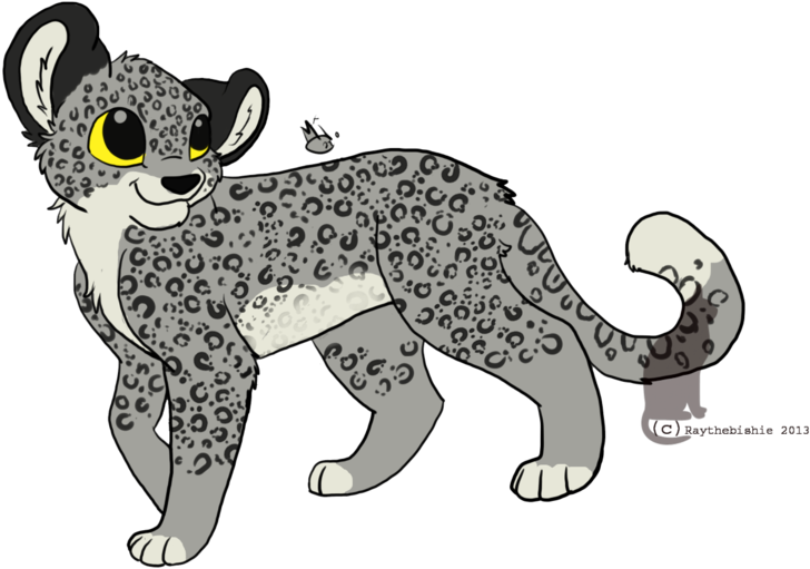 Snow Leopard Design By Raythebishie - Cartoon (937x852)