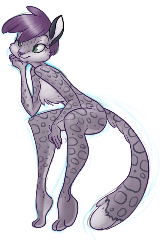 Anthro Snow Leopard Blizzie The Snow Leopard By - Snow Leopard (553x798)