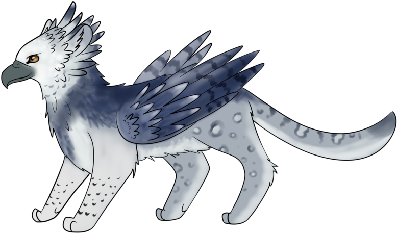 Harpy Eagle/snow Leopard Griffin By Elycian - Harpy Eagle (900x530)