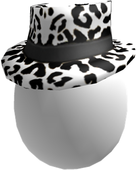 Snow Leopard Fedora Egg - Roblox Pink Leopard Fedora (420x420)