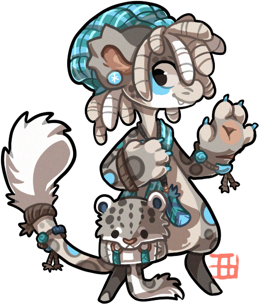 Snow Leopard By Griffsnuff - Cartoon (563x675)