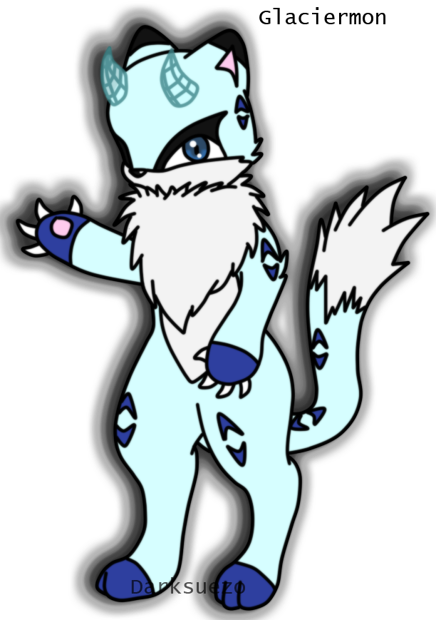 Glaciermon The Snow Leopard Digimon By Inakamon - Glaciermon The Snow Leopard Digimon By Inakamon (612x869)