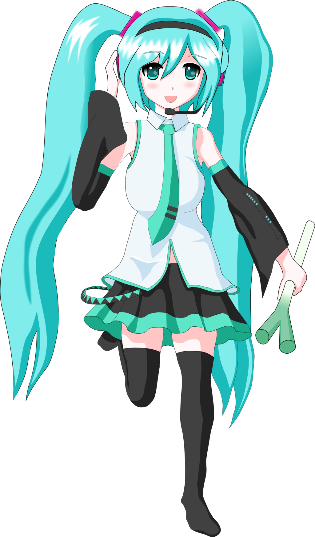 Hatsune Miku Vector By Redundant-cat - Hatsune Miku (1024x1746)