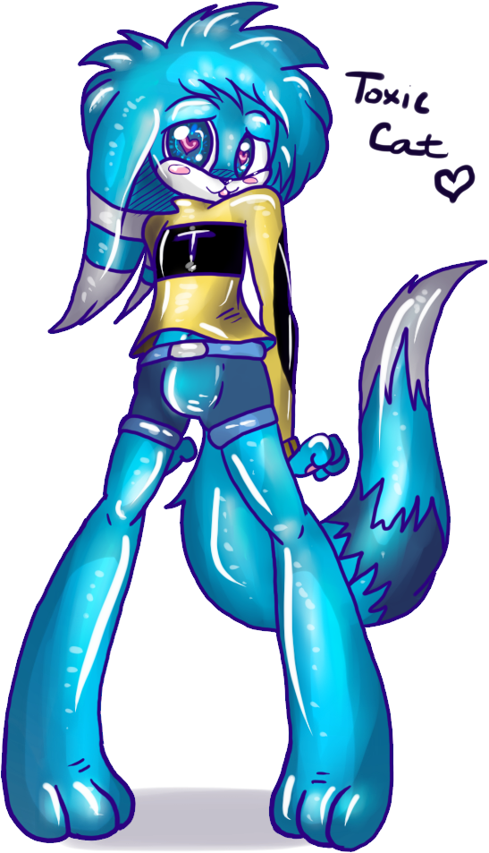 Toxic Cat Fullbody By Oats We Sow - Cartoon (621x1000)