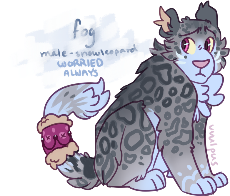 Fog- Snow Leopard Adopt - Cartoon (1024x683)