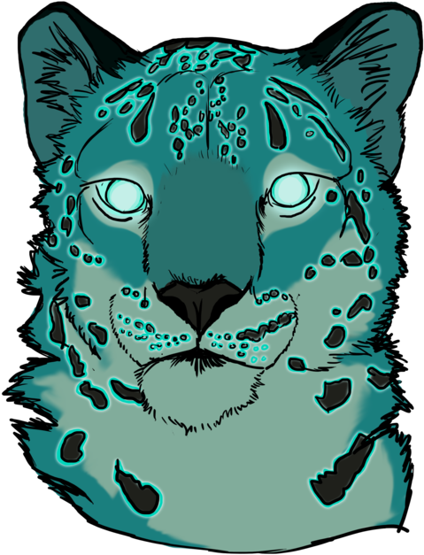 Blue Snow Leopard By Airhead77 - Illustration (900x700)