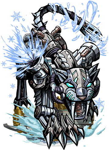 Brass Snow-leopard - Illustration (366x512)