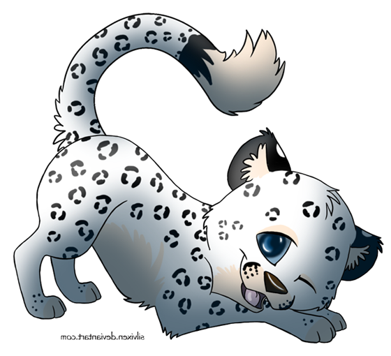 Cute Snow Leopard - Cartoon (560x510)