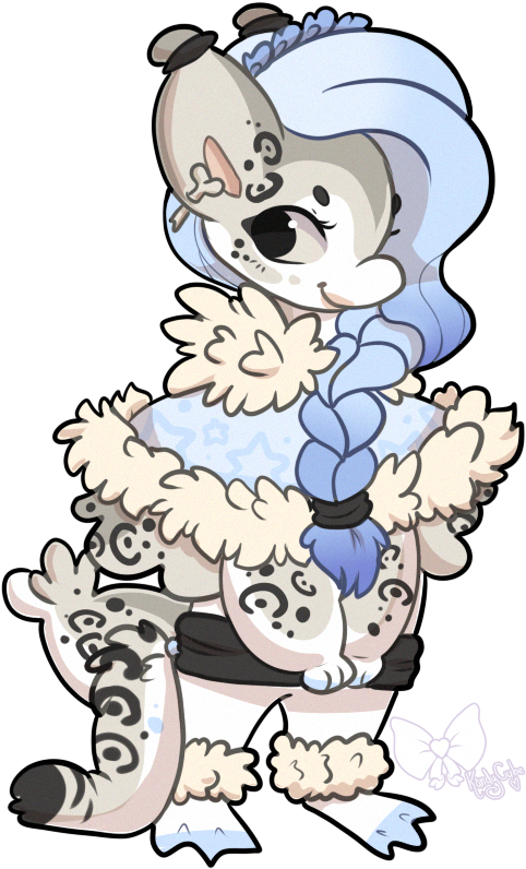 Snow Leopard By Kandy-cube - Cartoon (503x813)