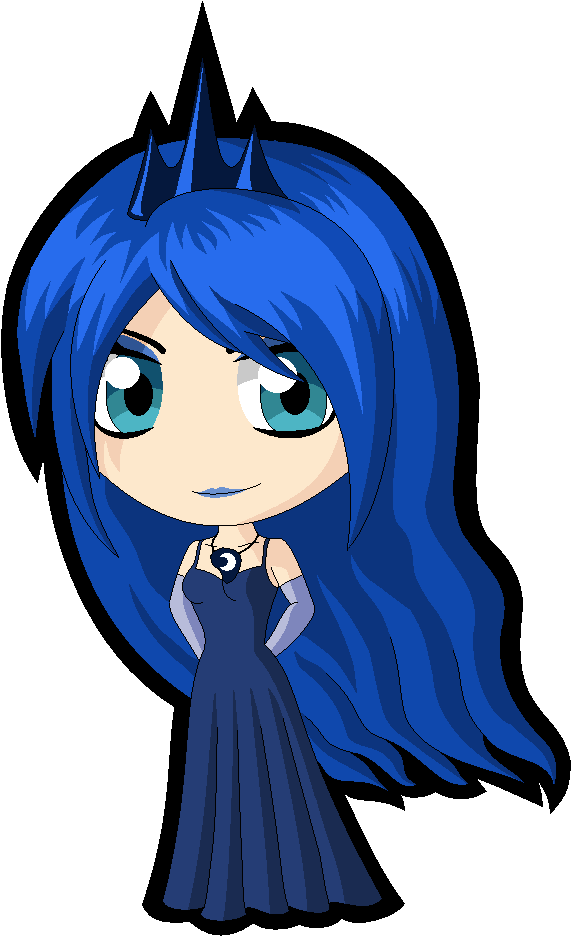 Princess Luna Twilight Sparkle Rainbow Dash Rarity - Princess Luna Chibi Human (650x1000)