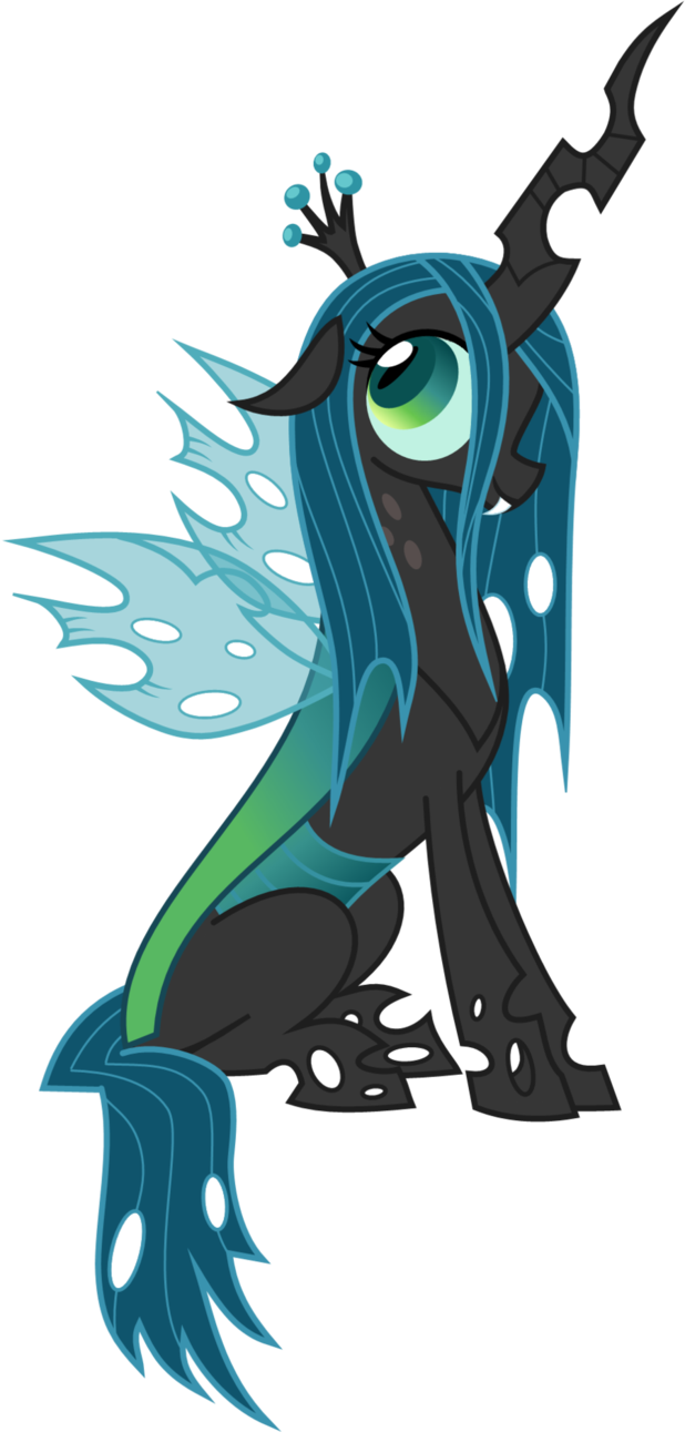 Sitting Chrysalis By Zimvader42 - Cartoon (618x1291)
