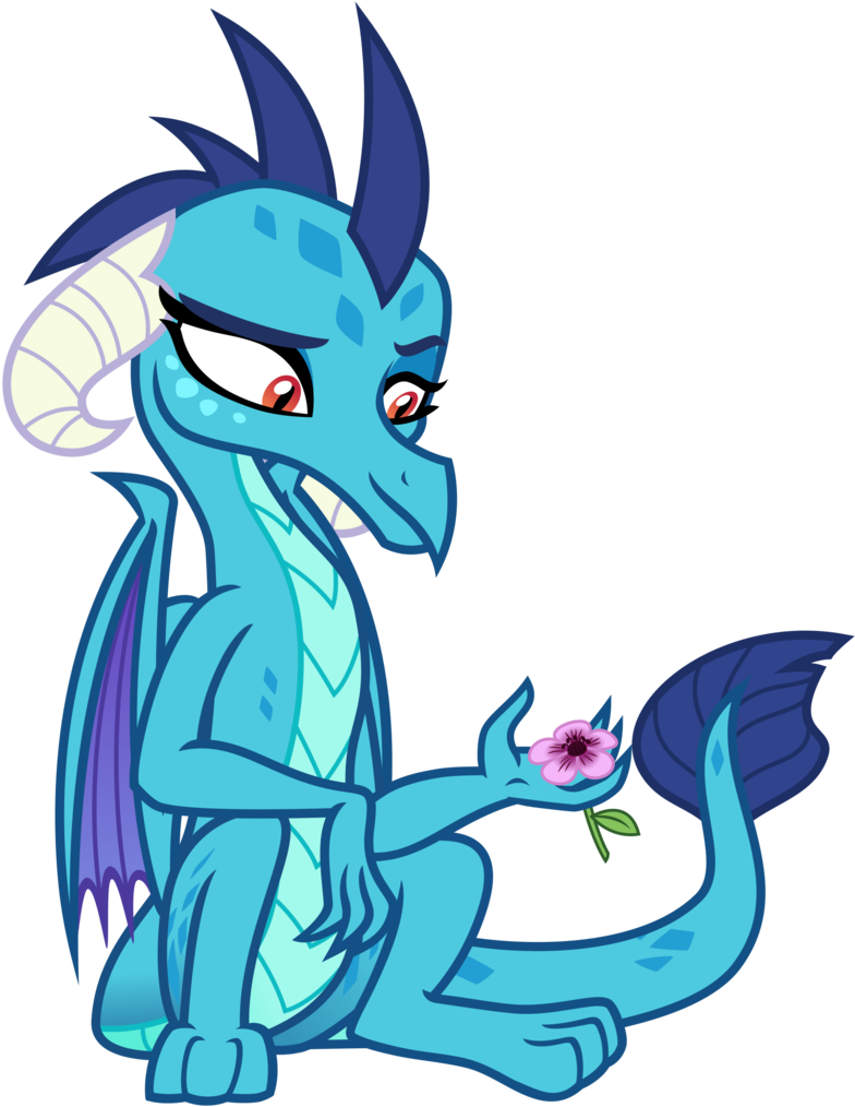 Cheezedoodle96, Dragon, Female, Flower, Princess Ember, - Mlp Thorax And Ember (796x1024)