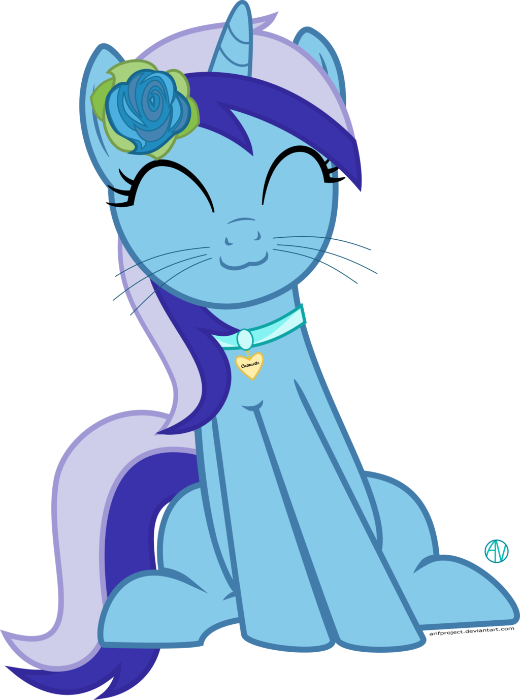 Minuette / Catnuette Cat Face Vector By Arifproject - Sunset Shimmer (1024x1378)