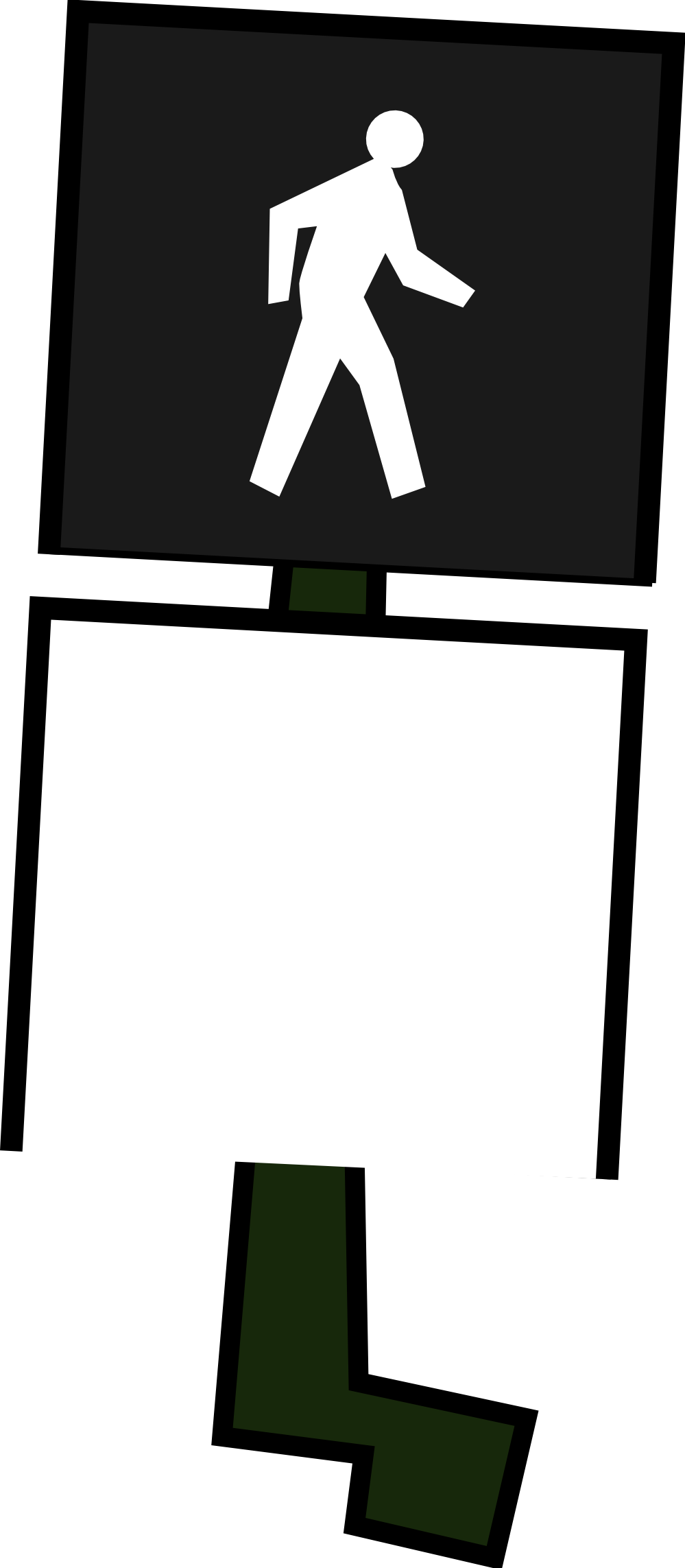 Crosswalk 3 Black White Line Art 999px 64 - Walk (999x2286)